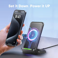 15W Fast Wireless Charger Stand - Universal Wireless Charging Station for iPhone 15/14/13/12/11/Pro/Max/Plus/XS/XR/X and Samsung Galaxy S22/S21/S20/S10/S9/Note10/9, Qi-Enabled Phones with Rapid Charging Technology