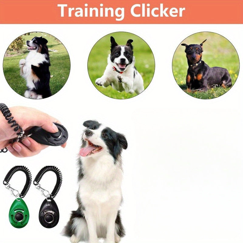 1set Dog Training Kit, Pet Training Waist Bag, 2 Puppy Training Clickers, Soundwave technology Silent Whistle, 2-in-1 Whistle Clicker, Dog Waste Bags