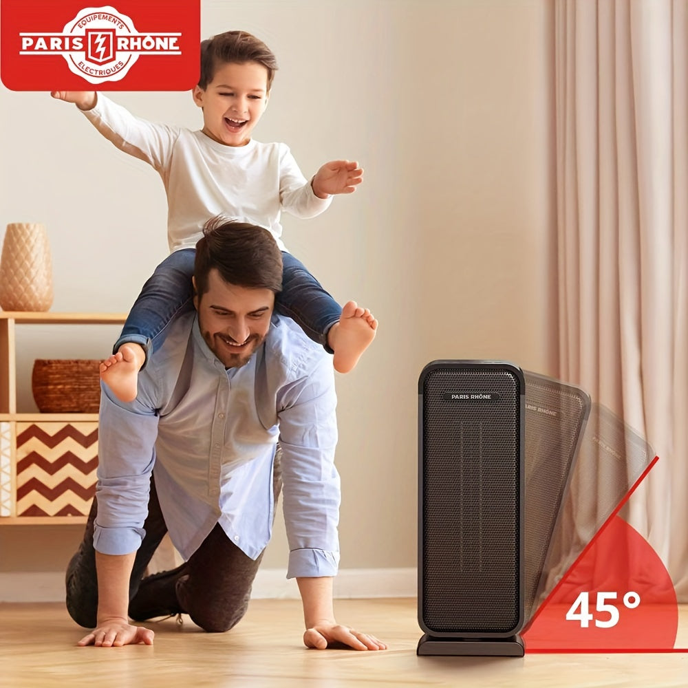 1pc, Space Heater For Indoor Use, 1500W Quick Heating With Remote, 12-Hour Timer, 70° Oscillation, Tip-Over Safety, Adjustable Thermostat For Bedroom And Office, Household Items