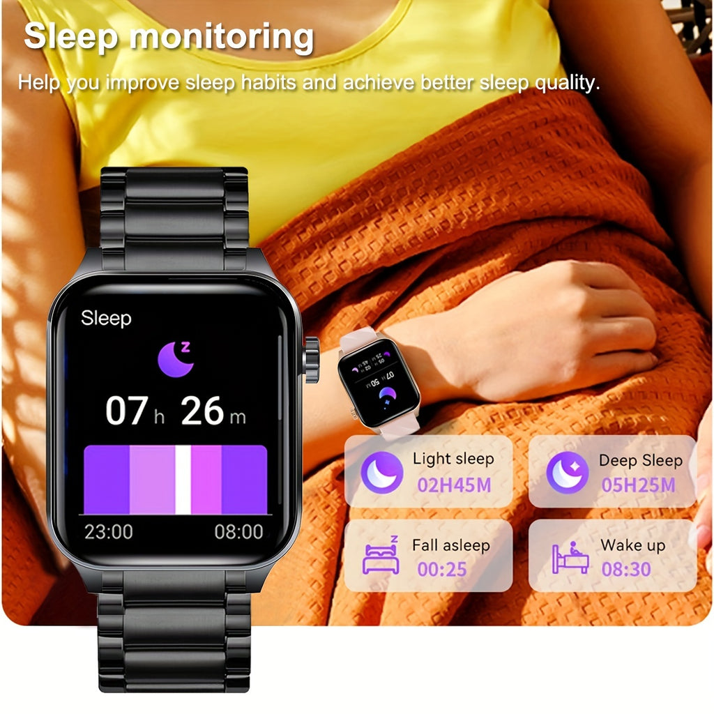 1.85-Inch Ultra-Slim Smartwatch for Android and iPhone - Fitness Tracker with 100+ Sports Modes, Call Function, Calories, Steps, Distance Tracking - Water-Resistant Wearable Technology Smartwatch & Accessories