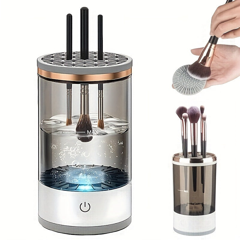 1pc Automatic Electric Makeup Brush Cleaner - Effortless Cleaning with Spinning Technology, Gentle on Bristles, Suitable for All Size Makeup Brushes - 2024 New Arrival, Time-Saving, Easy to Use, and Gentle on Hands
