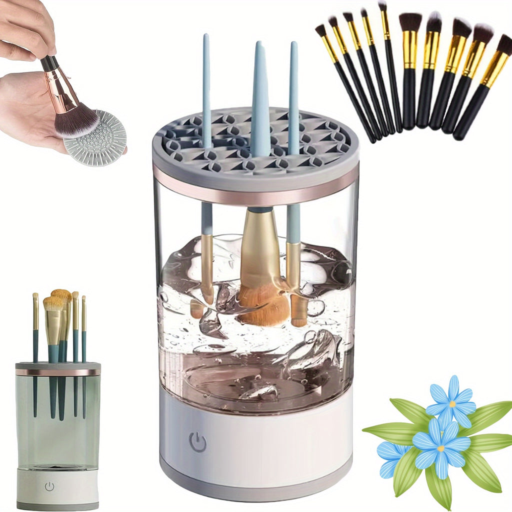 1pc Automatic Electric Makeup Brush Cleaner - Effortless Cleaning with Spinning Technology, Gentle on Bristles, Suitable for All Size Makeup Brushes - 2024 New Arrival, Time-Saving, Easy to Use, and Gentle on Hands