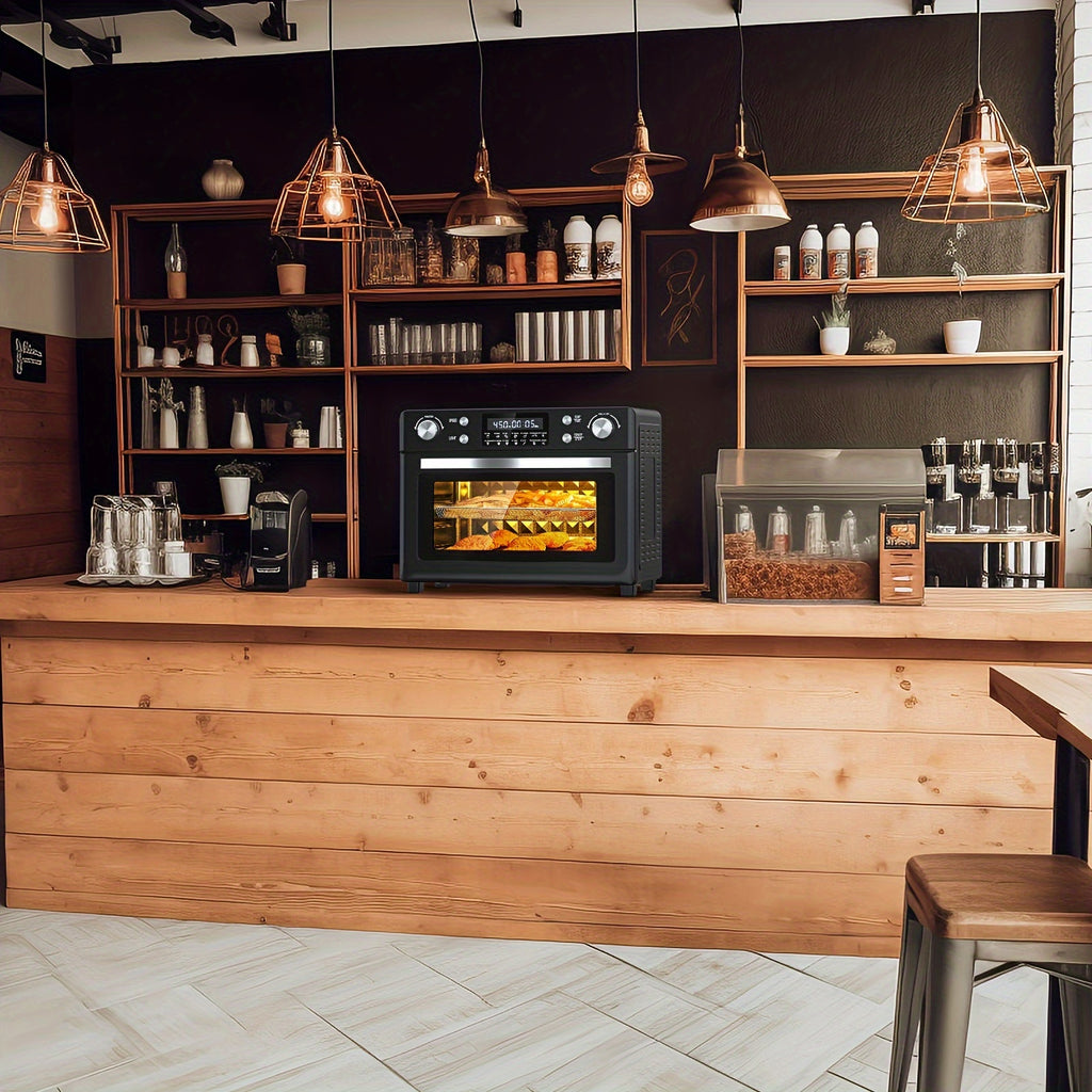 30QT Large Capacity Smart 12-in-1 Air Fryer Toaster Oven Combo - Multi-Functional Convection Oven for Baking, Roasting, Reheating, Broiling, Dehydrating, and More - Versatile Countertop Kitchen Appliance with Advanced Cooking