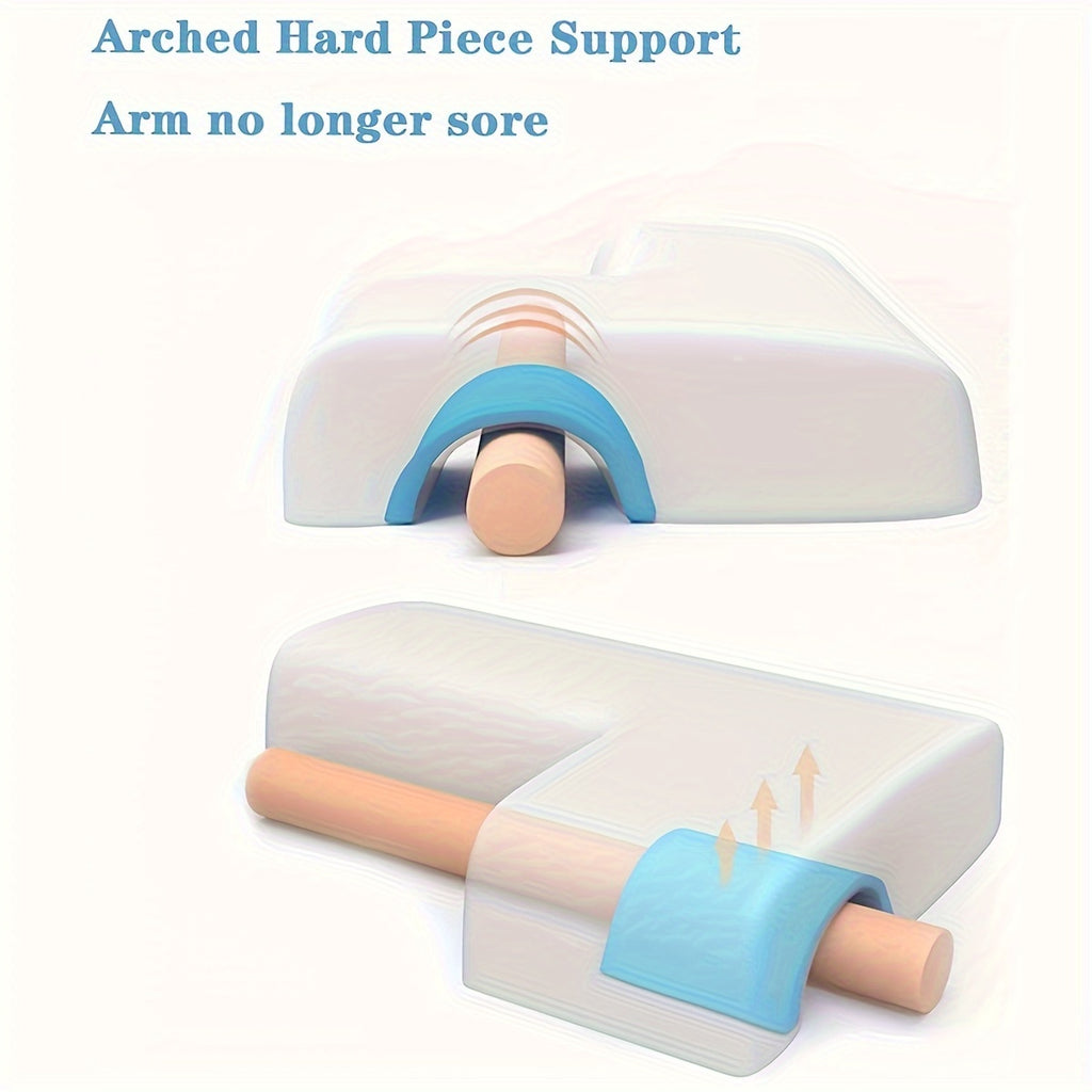 1pc Cuddle Pillow - Ergonomic Arched Design with Slow-Rebound Technology, Breathable Memory Foam, and Anti-Pressure Support - Perfect for Couples, Back Sleepers, and Side Sleepers, Ideal for Bedroom or Office Use