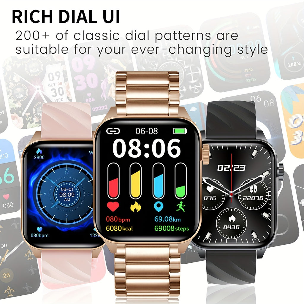 1.85-Inch Ultra-Slim Smartwatch for Android and iPhone - Fitness Tracker with 100+ Sports Modes, Call Function, Calories, Steps, Distance Tracking - Water-Resistant Wearable Technology Smartwatch & Accessories