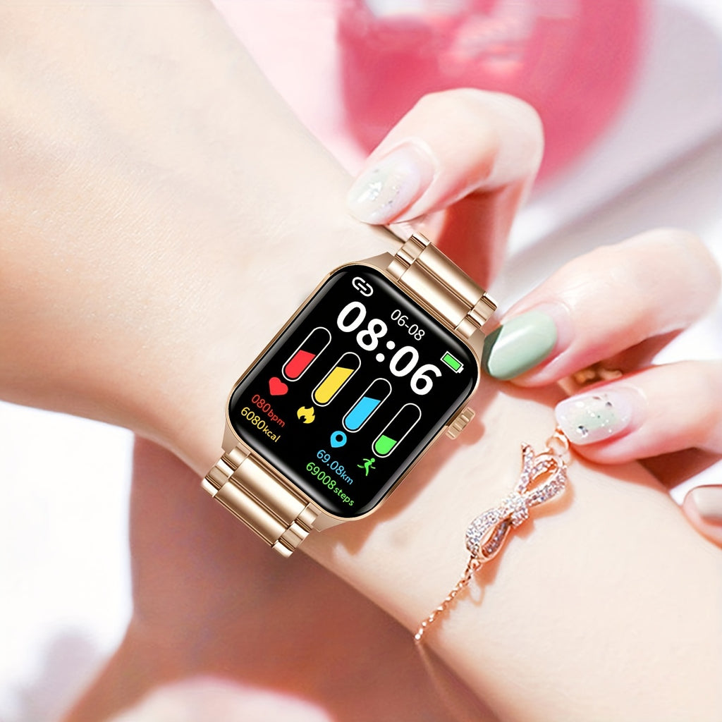 1.85-Inch Ultra-Slim Smartwatch for Android and iPhone - Fitness Tracker with 100+ Sports Modes, Call Function, Calories, Steps, Distance Tracking - Water-Resistant Wearable Technology Smartwatch & Accessories