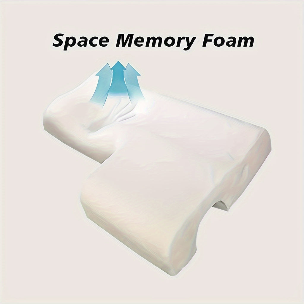 1pc Cuddle Pillow - Ergonomic Arched Design with Slow-Rebound Technology, Breathable Memory Foam, and Anti-Pressure Support - Perfect for Couples, Back Sleepers, and Side Sleepers, Ideal for Bedroom or Office Use