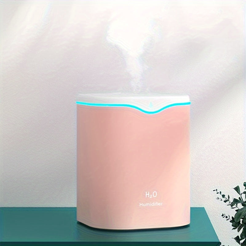 2000ml Extra Large USB Air Purification Humidifier - Advanced Cool Mist Technology, Color-Changing Night Light, Single Nozzle Design, Suitable for All Rooms, Whisper Quiet Operation, and Easy to Clean