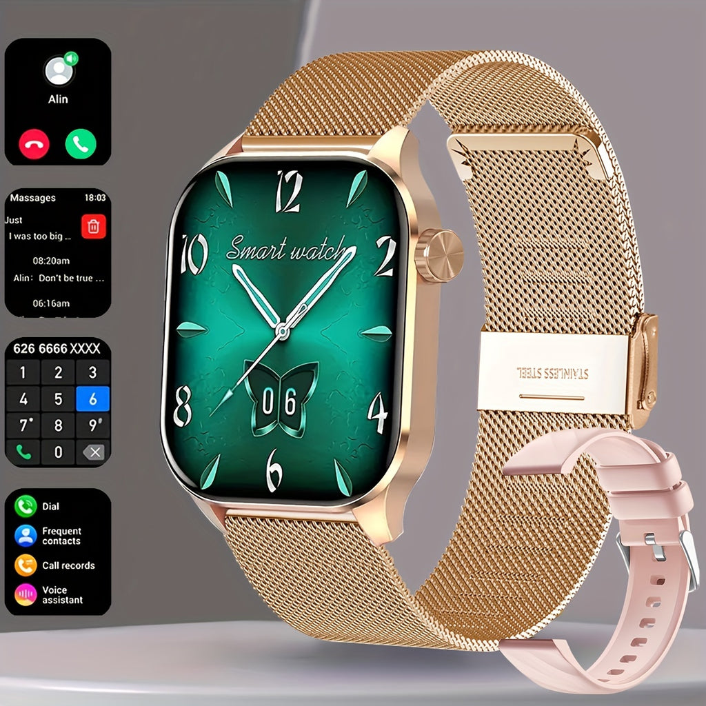 1.85-Inch Ultra-Slim Smartwatch for Android and iPhone - Fitness Tracker with 100+ Sports Modes, Call Function, Calories, Steps, Distance Tracking - Water-Resistant Wearable Technology Smartwatch & Accessories