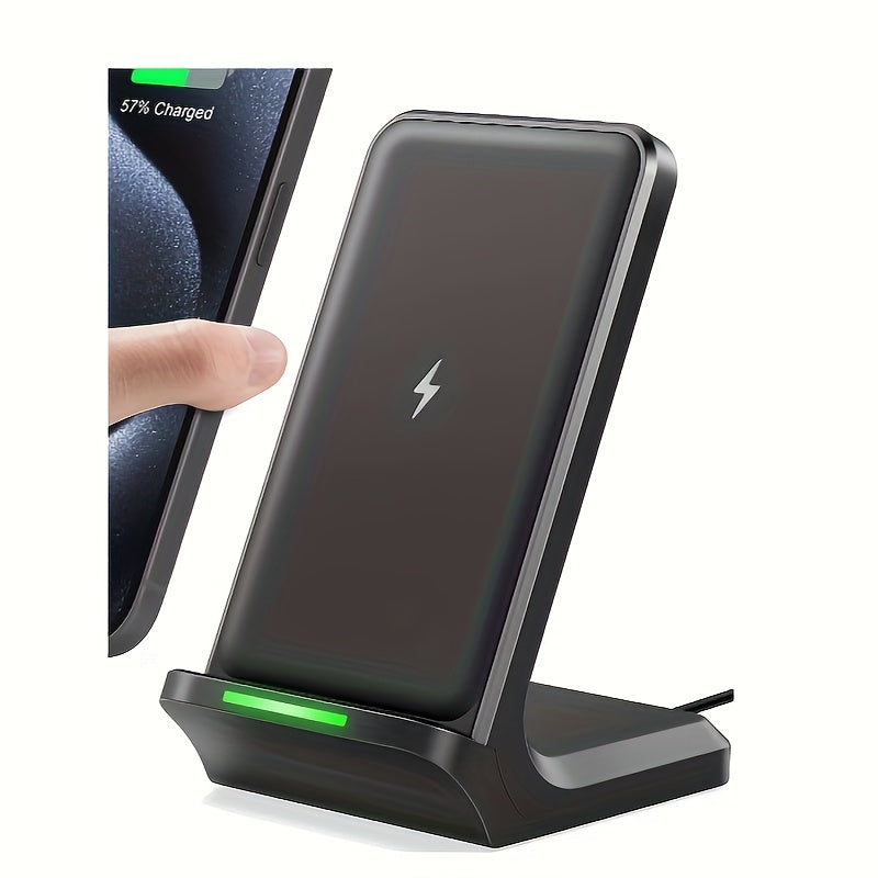 15W Fast Wireless Charger Stand - Universal Wireless Charging Station for iPhone 15/14/13/12/11/Pro/Max/Plus/XS/XR/X and Samsung Galaxy S22/S21/S20/S10/S9/Note10/9, Qi-Enabled Phones with Rapid Charging Technology