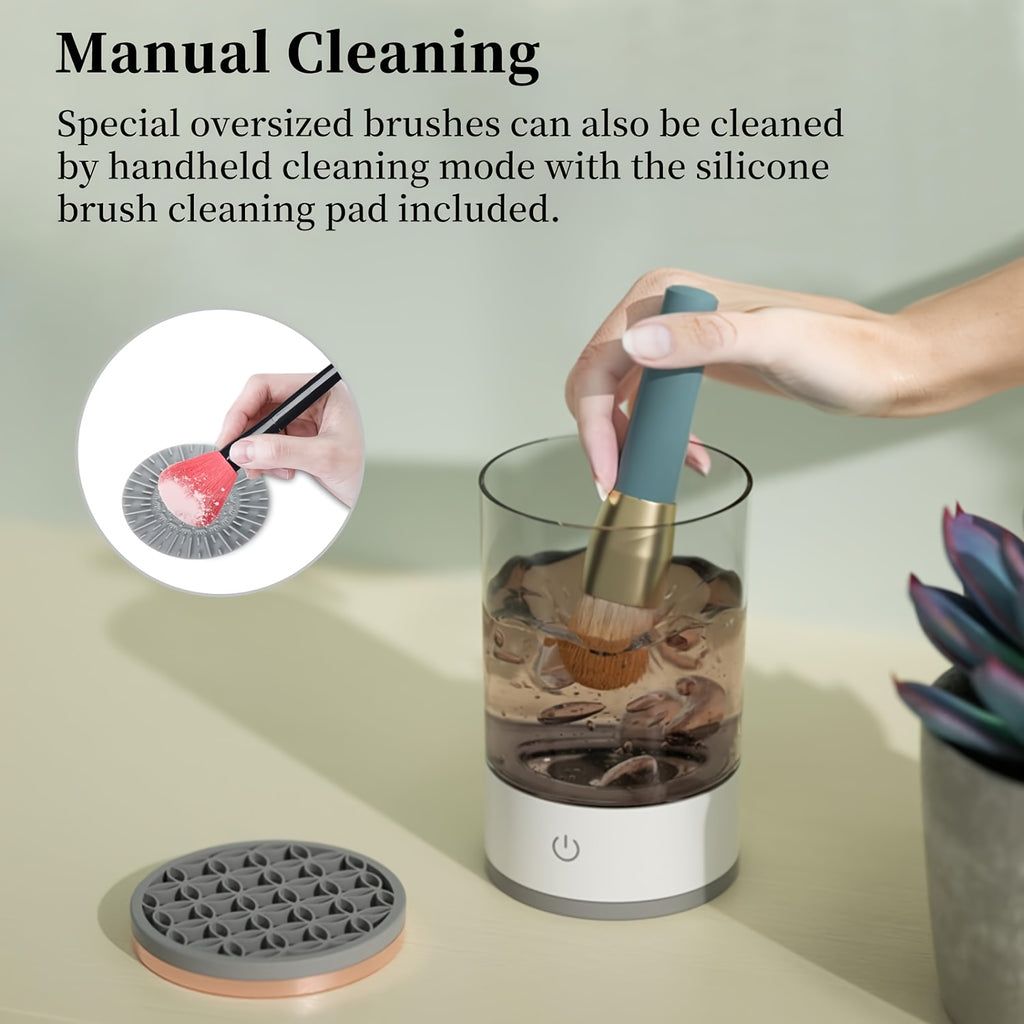 1pc Automatic Electric Makeup Brush Cleaner - Effortless Cleaning with Spinning Technology, Gentle on Bristles, Suitable for All Size Makeup Brushes - 2024 New Arrival, Time-Saving, Easy to Use, and Gentle on Hands