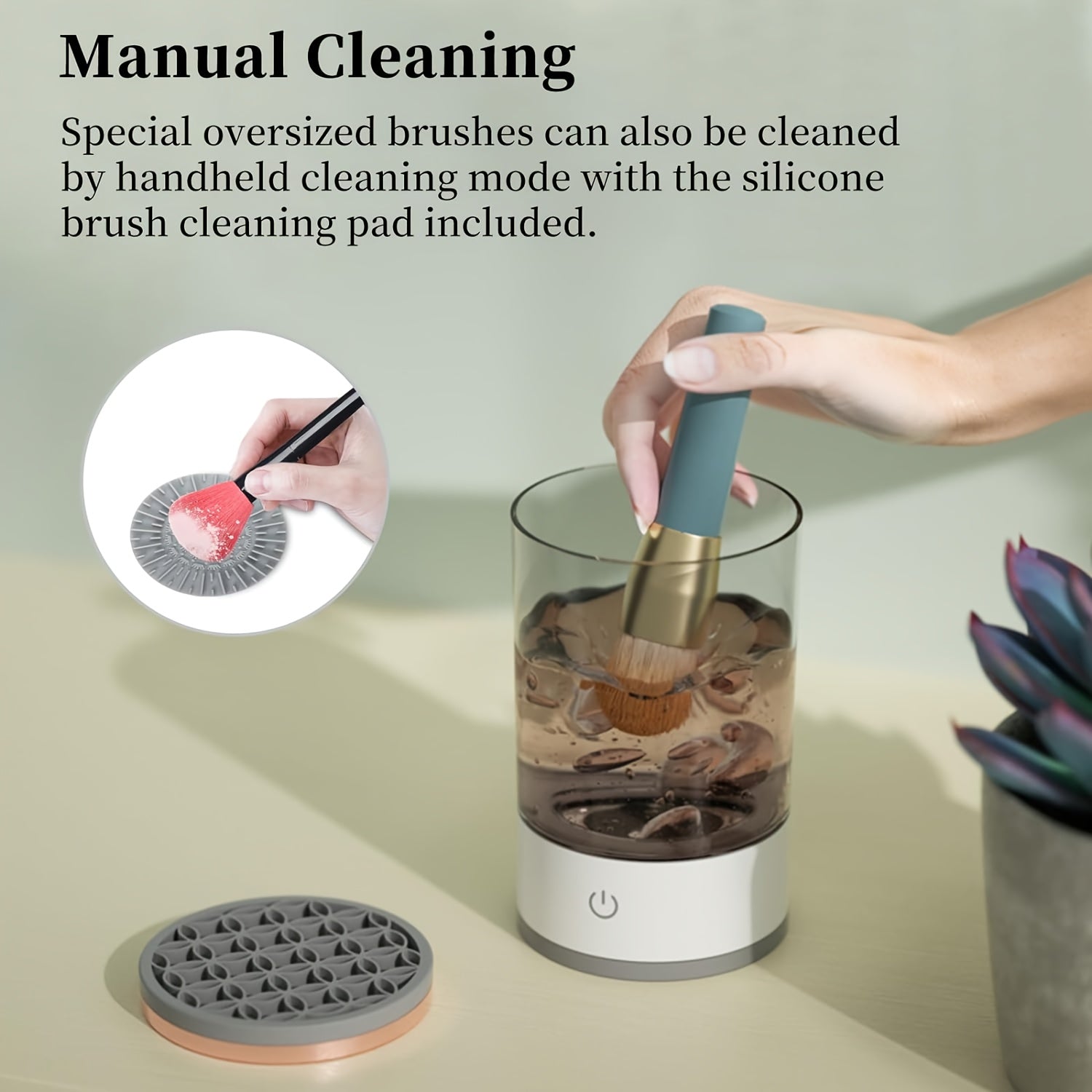 1pc Automatic Electric Makeup Brush Cleaner - Effortless Cleaning with Spinning Technology, Gentle on Bristles, Suitable for All Size Makeup Brushes - 2024 New Arrival, Time-Saving, Easy to Use, and Gentle on Hands