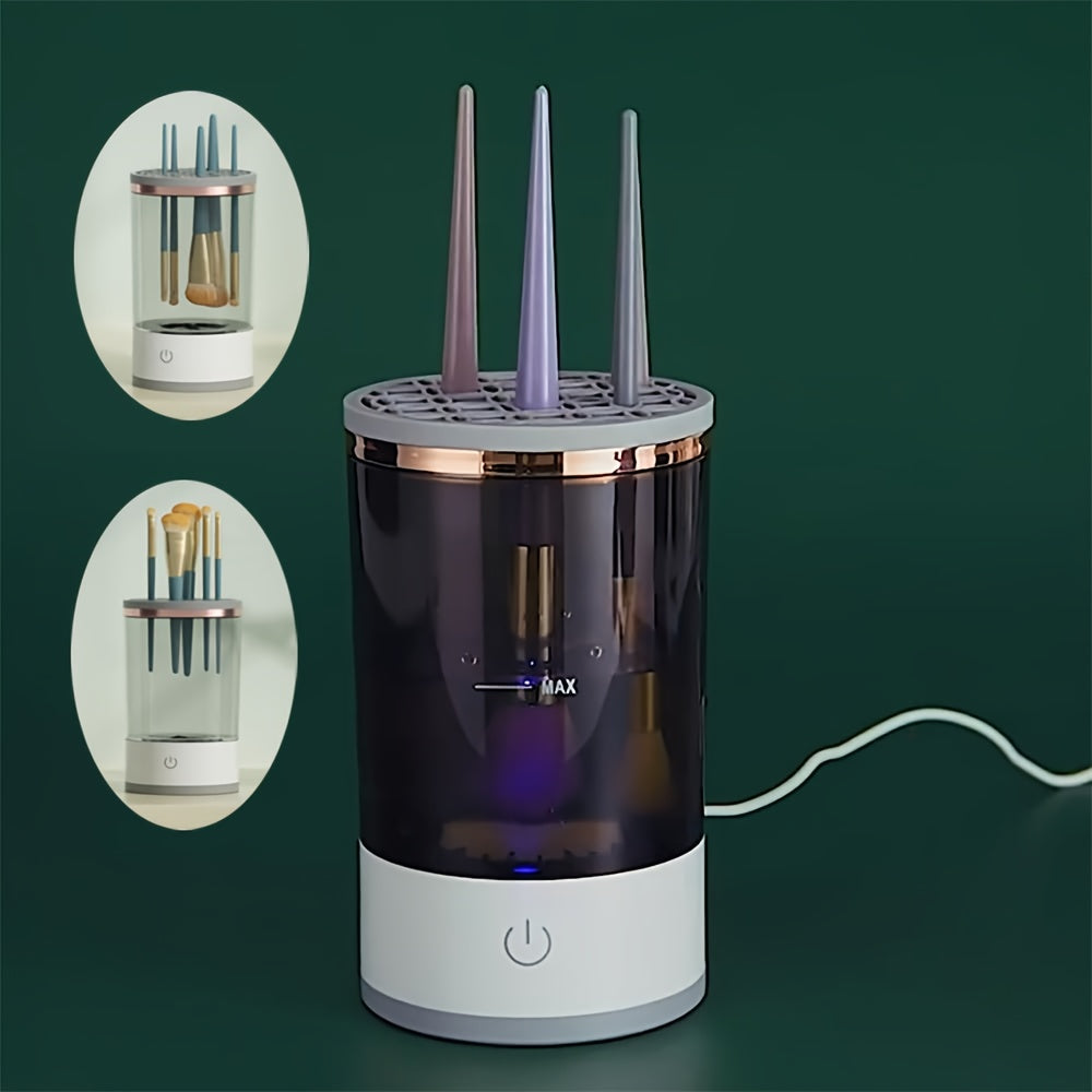 1pc Automatic Electric Makeup Brush Cleaner - Effortless Cleaning with Spinning Technology, Gentle on Bristles, Suitable for All Size Makeup Brushes - 2024 New Arrival, Time-Saving, Easy to Use, and Gentle on Hands